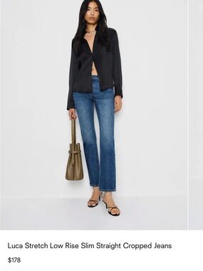 Reformation Luca Stretch low rise slim straight Jeans - 24 Mellusine